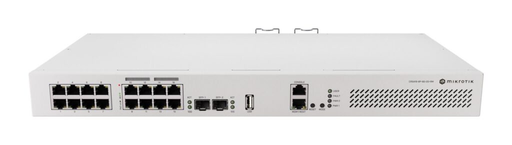 Switch|MIKROTIK|CRS418-8P-8G-2S+RM|Type L3|PoE ports 8|150 Watts|CRS418-...