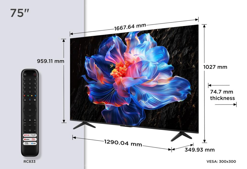 Televiisor|TCL|75 “|4K Ultra HD|3840 x 2160 pixels|Flat|16:9|DLED|...