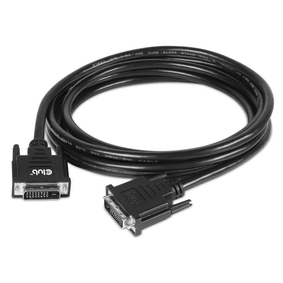 CABLE DVI-D TO DVI-D 3M/M/M CAC-1223 CLUB3D
