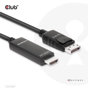 KAABEL DP TO HDMI 3M/M/M CAC-1087 CLUB3D