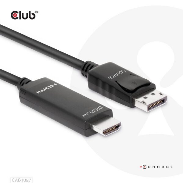 KAABEL DP TO HDMI 3M/M/M CAC-1087 CLUB3D