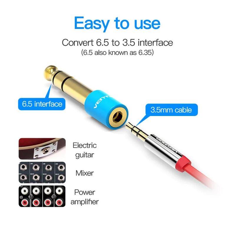 ADAPTER AUDIO 6.35MM TO 3.5MM/VAB-S01-L VENTION