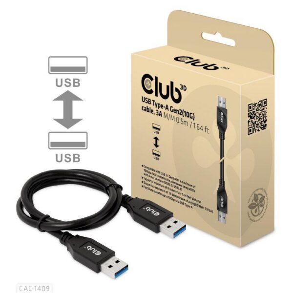 KAABEL USB3.1 3A 0.5M/M/M CAC-1409 CLUB3D