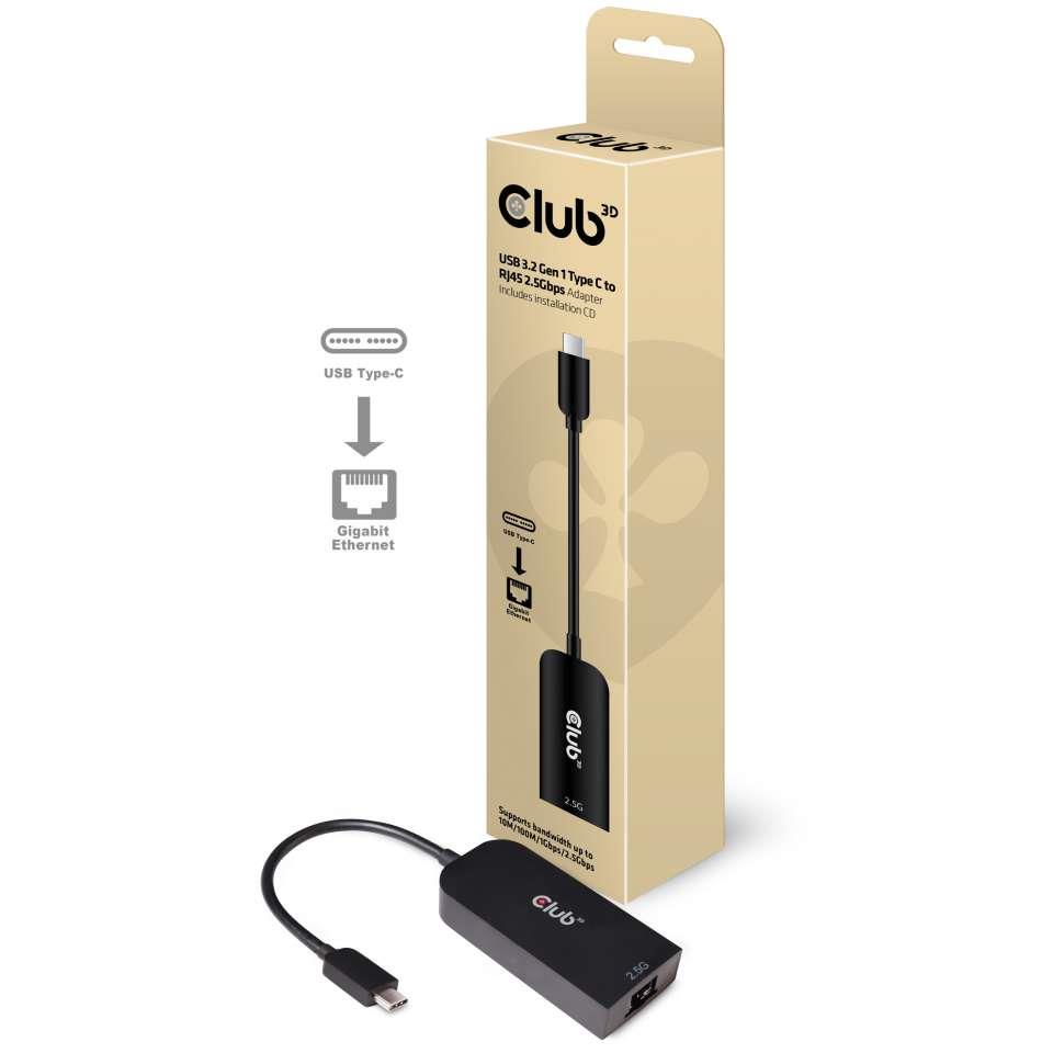 I/O ADAPTER USB3.2 TO RJ45/M/F CAC-1520 CLUB3D