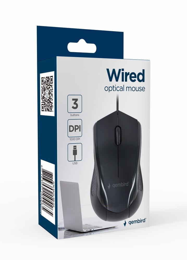 Hiir USB OPTICAL/BLACK MUS-3B-02 GEMBIRD
