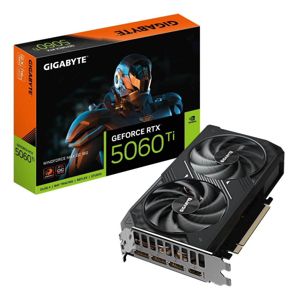 Videokaart|GIGABYTE|NVIDIA|GeForce RTX 5060 Ti|2587 MHz|16 GB|GDDR7|1&#8...