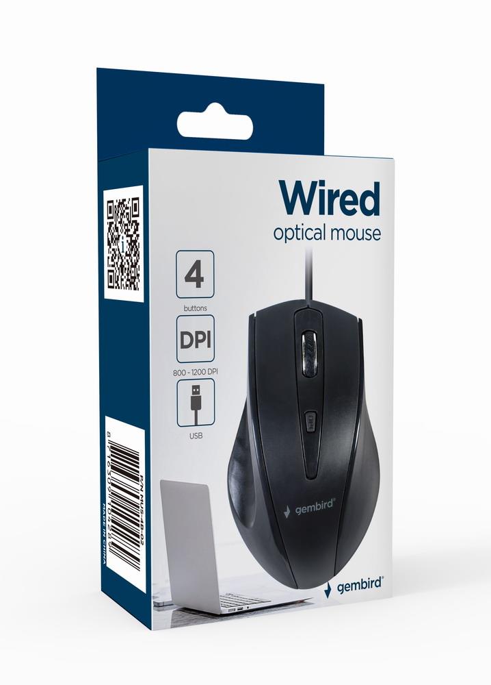 Hiir USB OPTICAL/BLACK MUS-4B-02 GEMBIRD