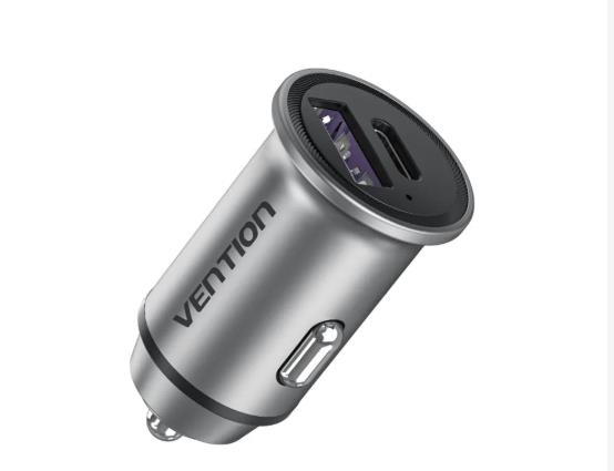 MOBILE CHARGER AUTO 30W USB/2P GRAY FFFH0 VENTION
