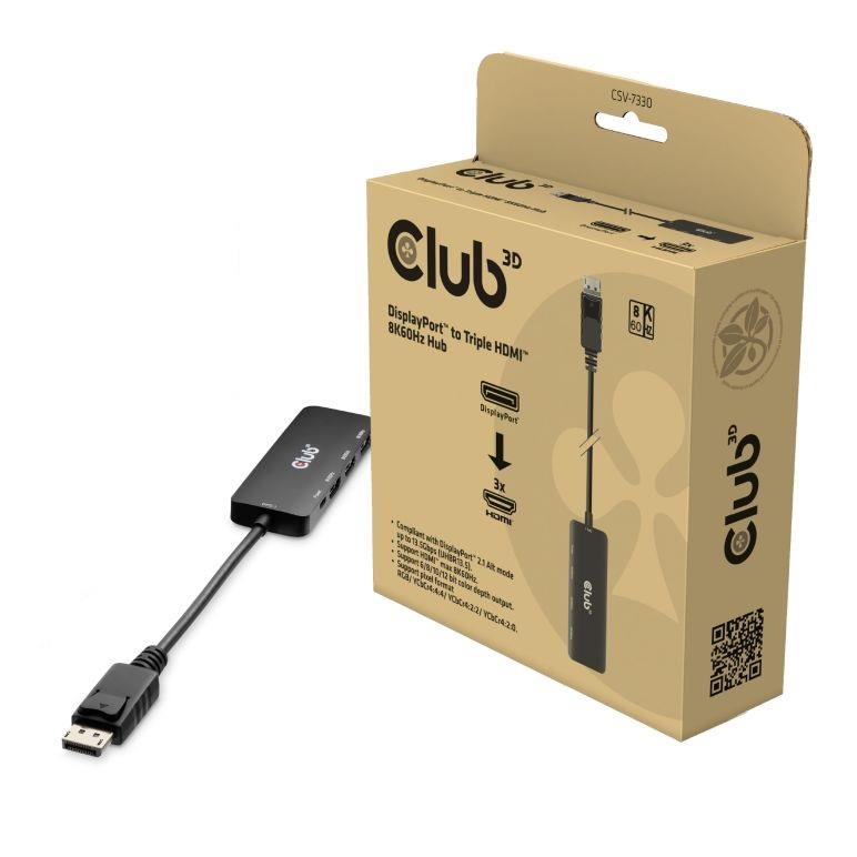 I/O ADAPTER DP TO HDMI TRIPLE/CSV-7330 CLUB3D
