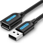 KAABEL USB2.0 MALE TO FEMALE/1.5M BLACK CBIBG VENTION