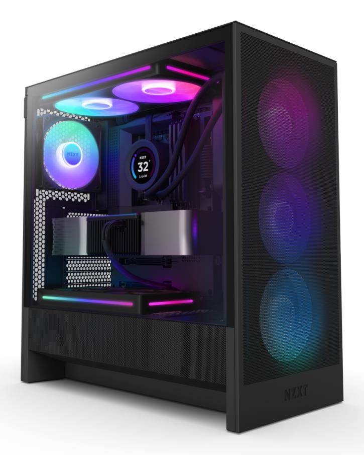 Case|NZXT|H5 FLOW RGB 2024|MidiTower|Case product features Transparent p...