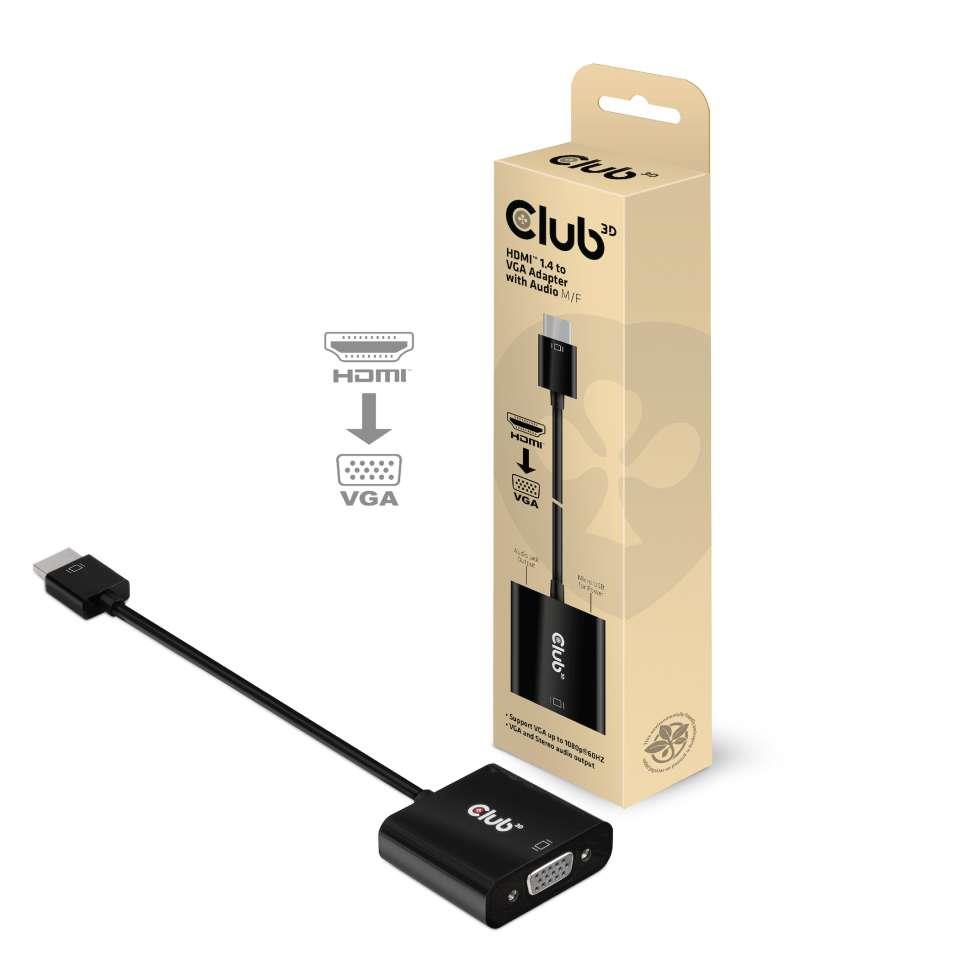 I/O ADAPTER HDMI TO VGA/AUDIO M/F CAC-1302 CLUB3D
