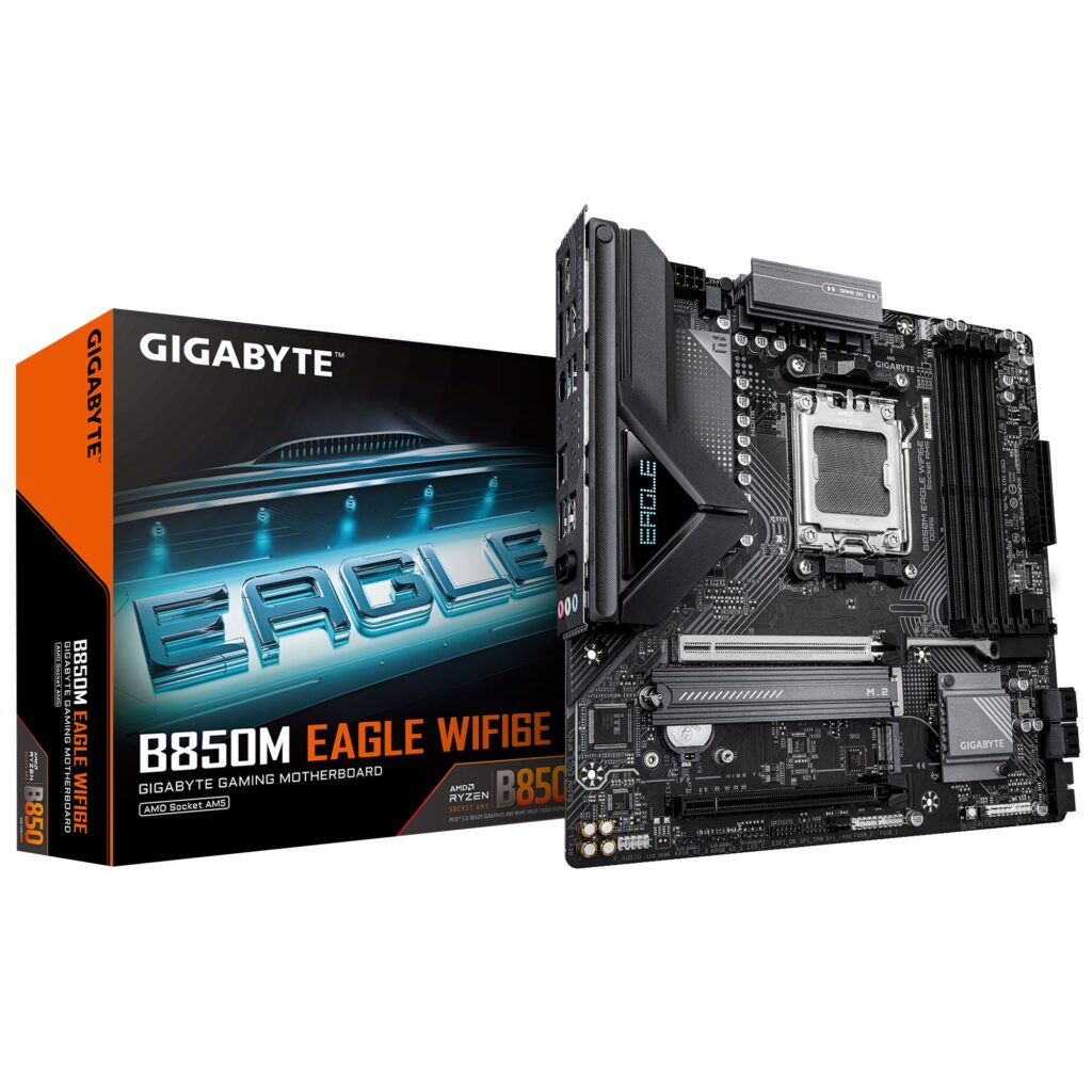 Emaplaat|GIGABYTE|AMD B850|SAM5|Micro-ATX|Memory DDR5|Memory slots 4|B8&...