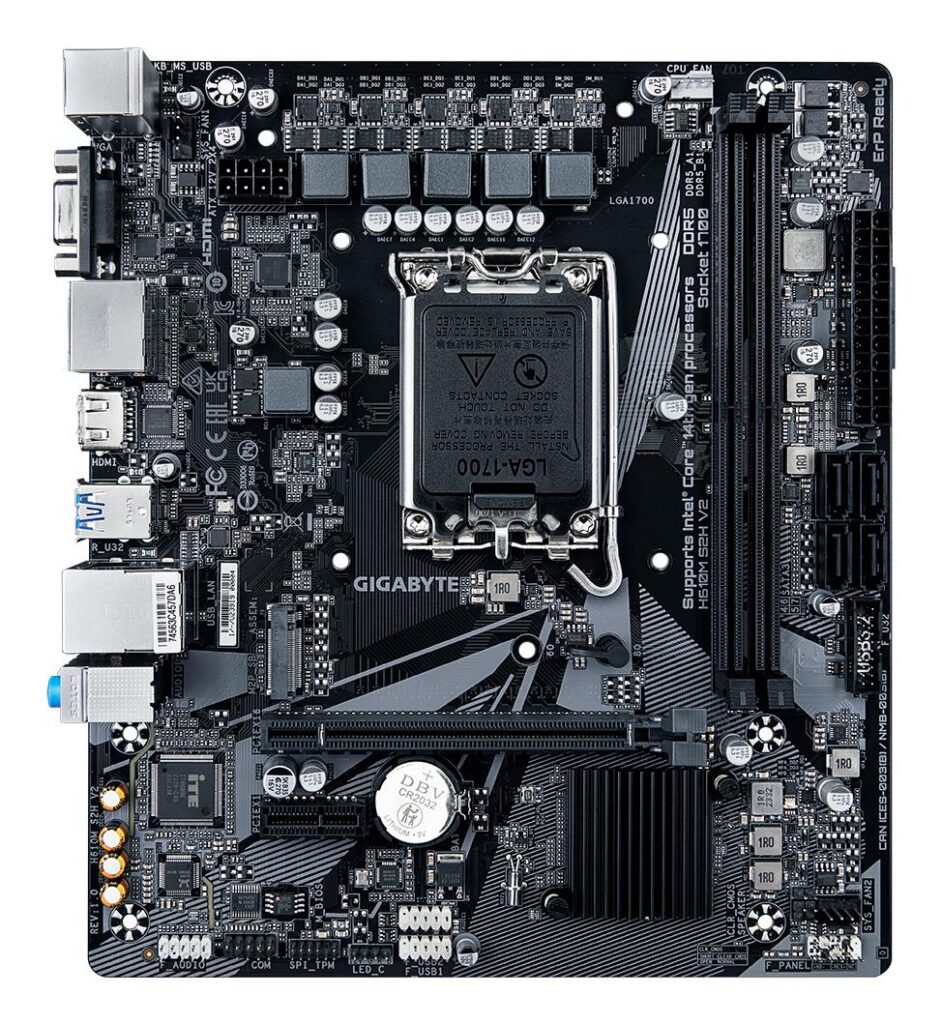 Emaplaat|GIGABYTE|Intel H610|LGA1700|Micro-ATX|Memory DDR5|Memory slots&...