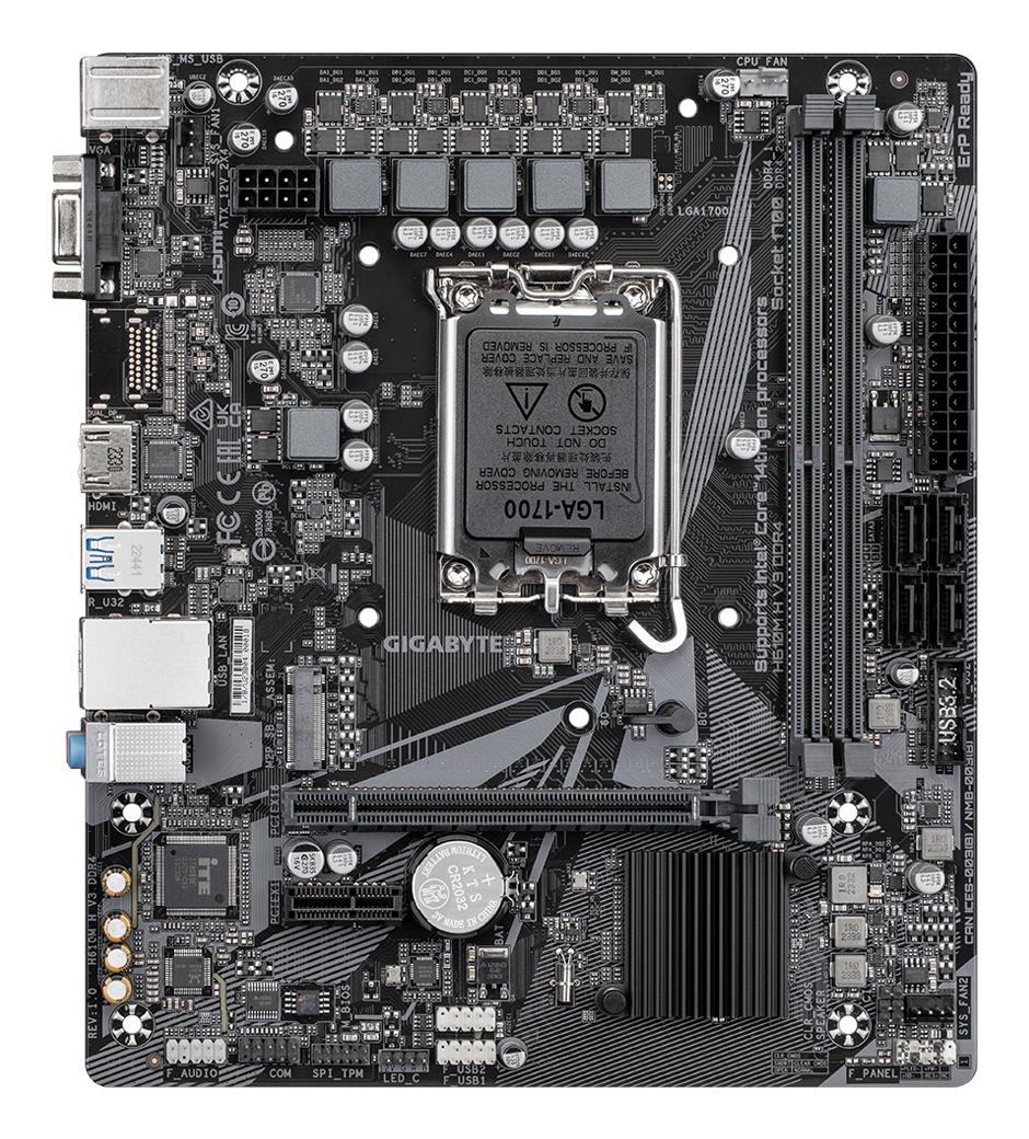 Emaplaat|GIGABYTE|Intel H610|LGA1700|Micro-ATX|Memory DDR4|Memory slots&...