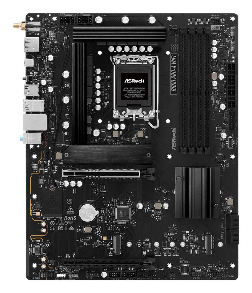 Emaplaat|ASROCK|Intel B860 Express|LGA1851|ATX|Memory DDR5|Memory slots&...
