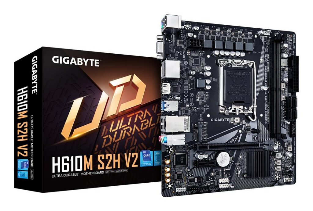 Emaplaat|GIGABYTE|Intel H610|LGA1700|Micro-ATX|Memory DDR5|Memory slots&...