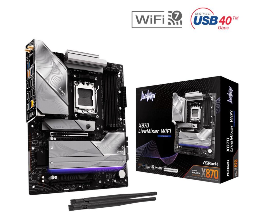 Emaplaat|ASROCK|AMD X870|SAM5|ATX|Memory DDR5|Memory slots 4|X870LIVEMI&...