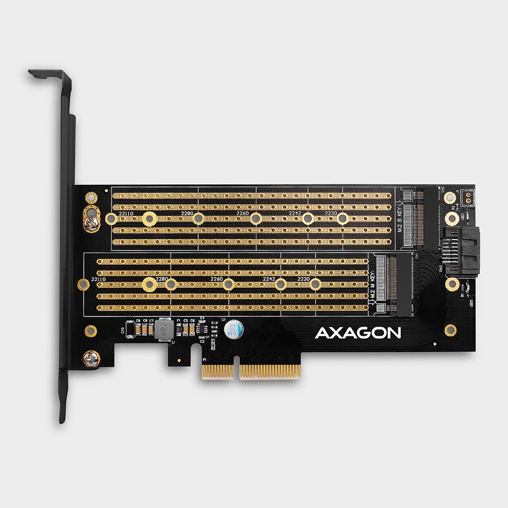 SSD ACC ADAPTER NVME/SATA/M.2/SP&LP PCEM2-D AXAGON