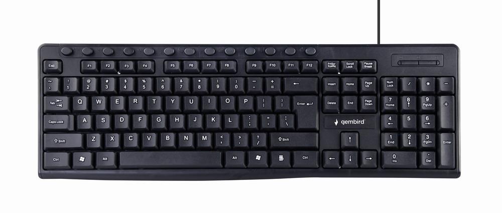 Klaviatuur MULTIMEDIA USB ENG/BLACK KB-UM-107 GEMBIRD
