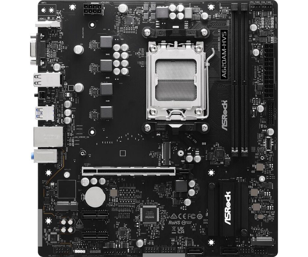 Emaplaat|ASROCK|AMD A620A|SAM5|Micro-ATX|Memory DDR5|Memory slots 2|A62&...