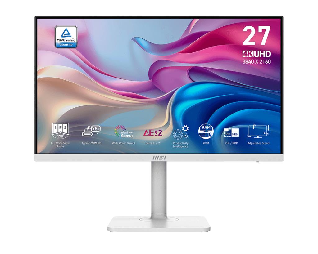LCD Monitor|MSI|MODERN MD272UPHW|27″|Business/4K|Matte|Panel IPS|3...