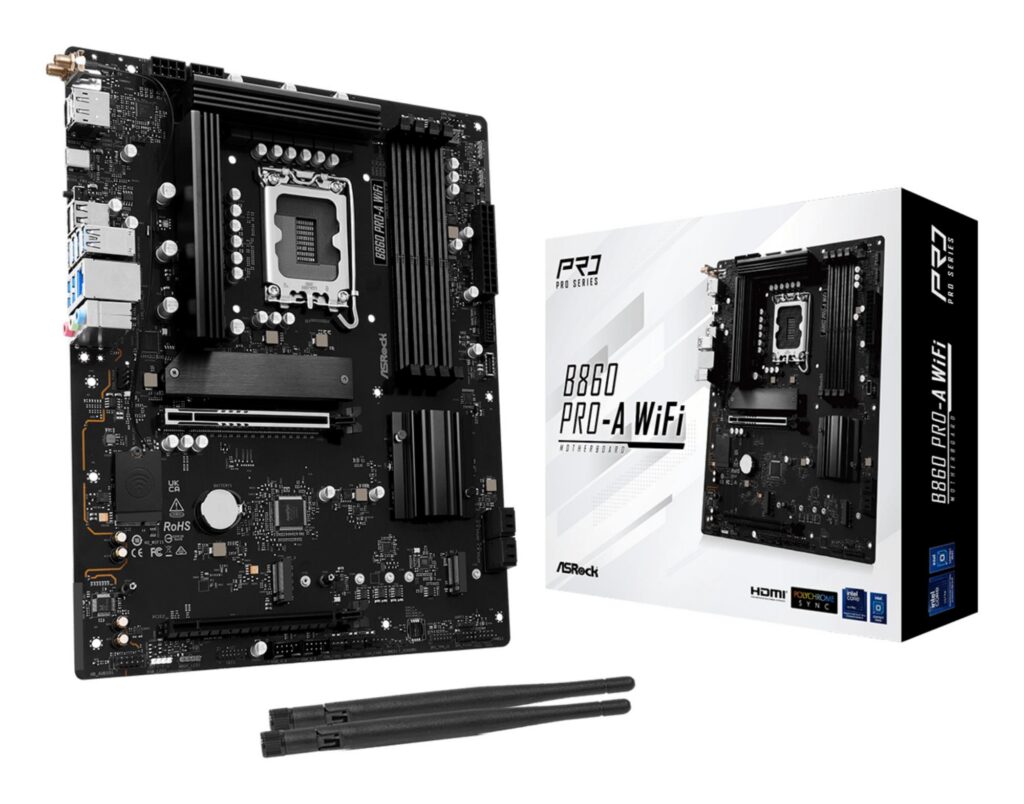 Emaplaat|ASROCK|Intel B860 Express|LGA1851|ATX|Memory DDR5|Memory slots&...