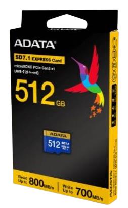 MÄLUKAART SDXC 512GB SD7.1/UD512GEX3L1-C ADATA