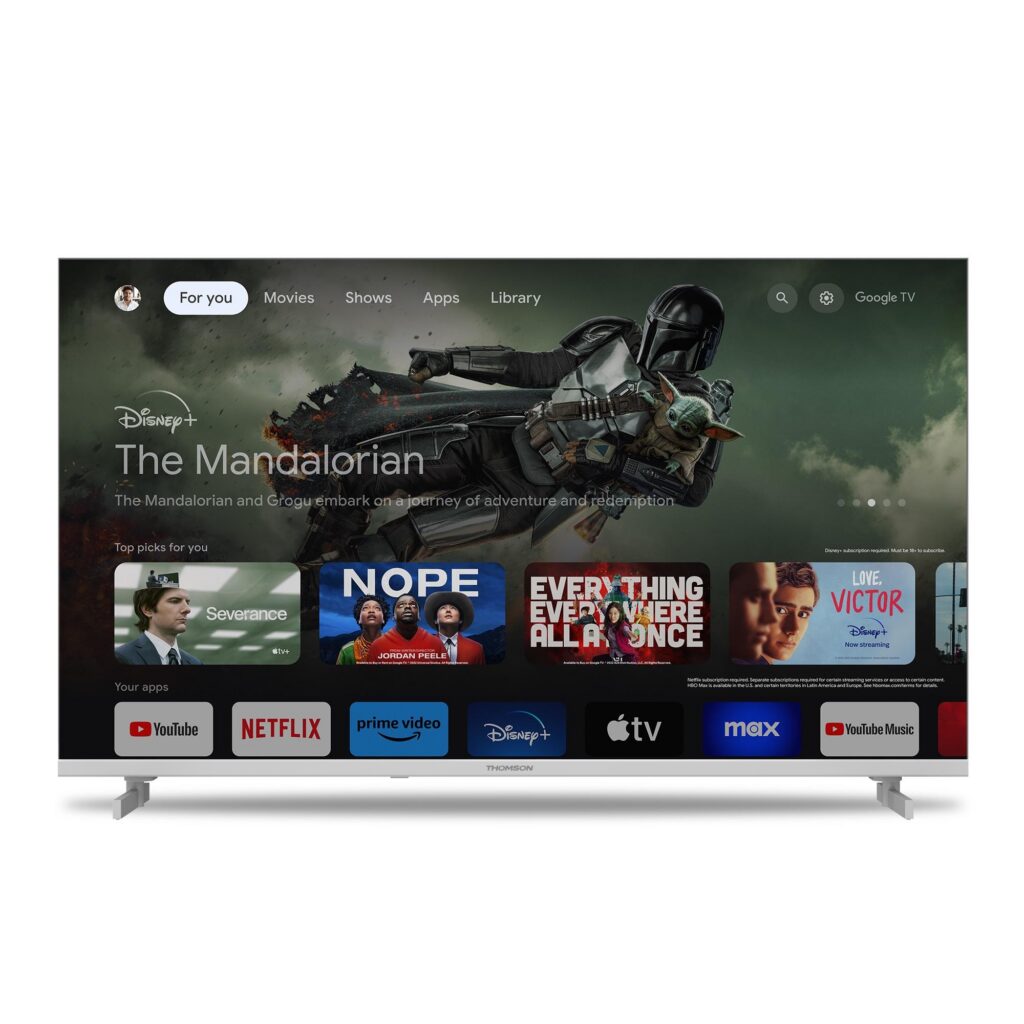 Televiisor|THOMSON|43″|4K/Smart|QLED|3840×2160|Google TV|Whit...