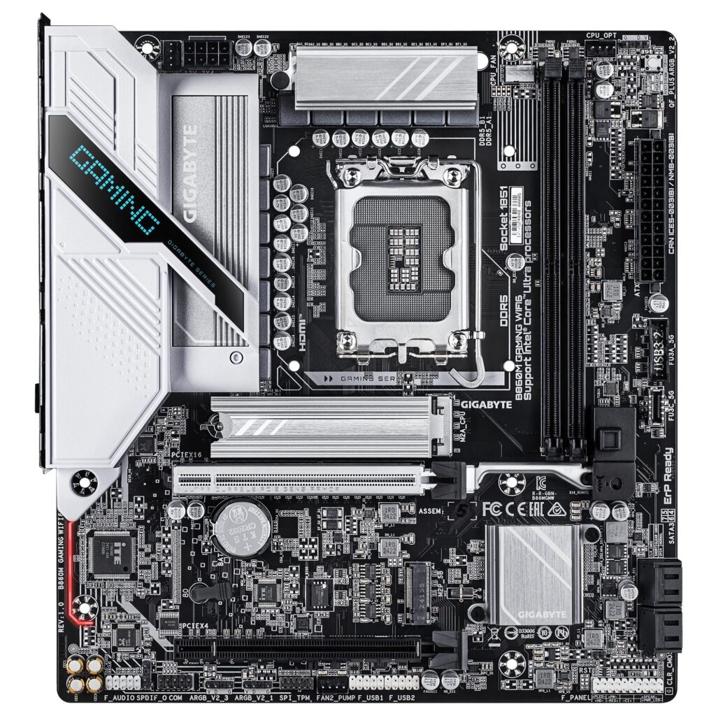 Emaplaat|GIGABYTE|Intel B860 Express|LGA1851|Micro-ATX|Memory DDR5|Memo&...