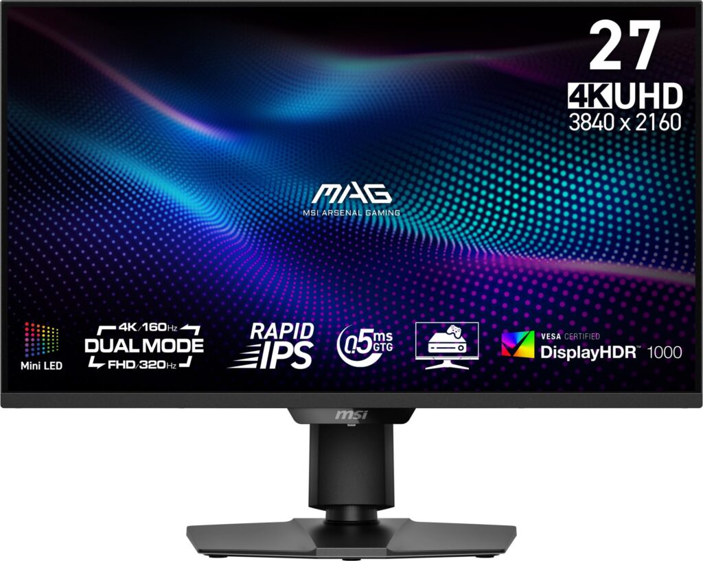 LCD Monitor|MSI|MAG 274UPDF E16M|27″|Mänguri/Frameless/4K|Matte|Pa...