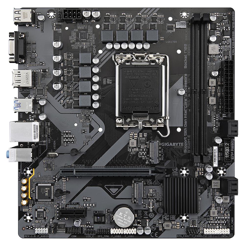 Emaplaat|GIGABYTE|Intel B760 Express|LGA1700|Micro-ATX|Memory DDR5|Memo&...