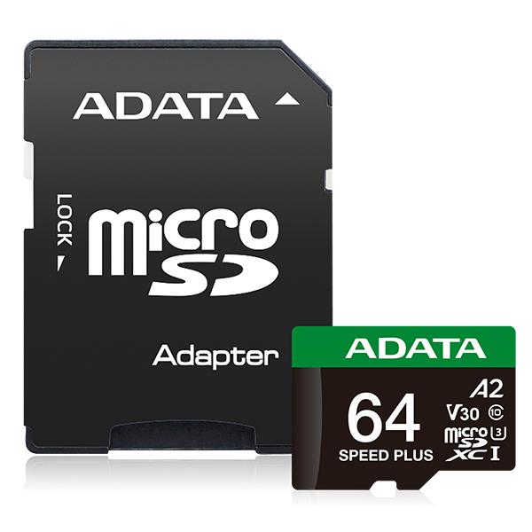 MÄLUKAART SDXC 64GB UHS-I/UD64GUI3V30A2SP-RA1 ADATA