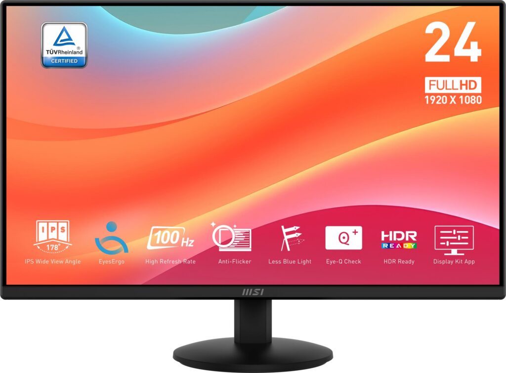 LCD Monitor|MSI|23.8″|Business|Matte|Panel IPS|1920×1080|16:9...