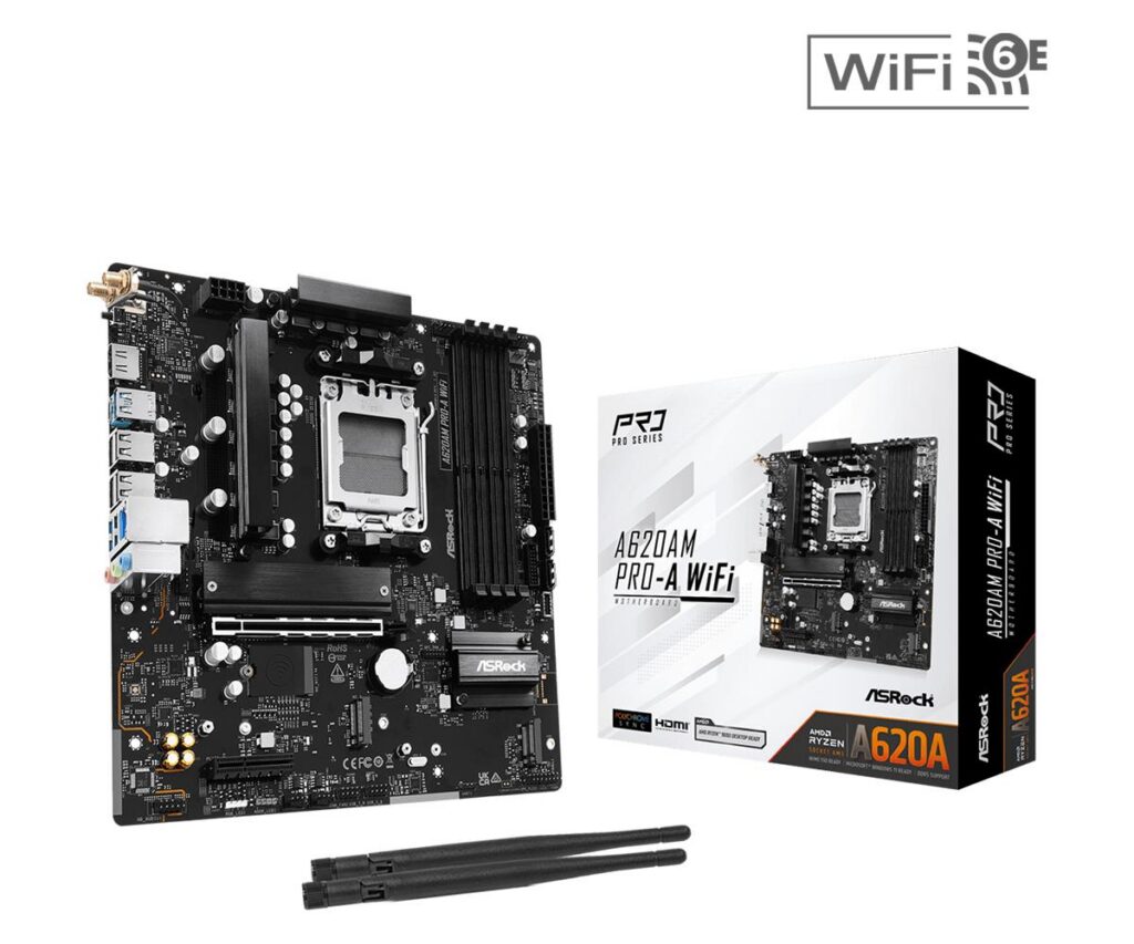 Emaplaat|ASROCK|AMD A620A|SAM5|Micro-ATX|Memory DDR5|Memory slots 4|A62&...