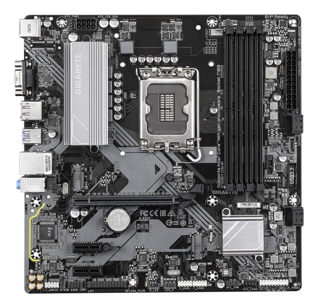 Emaplaat|GIGABYTE|Intel B760 Express|LGA1700|Micro-ATX|Memory DDR5|Memo&...