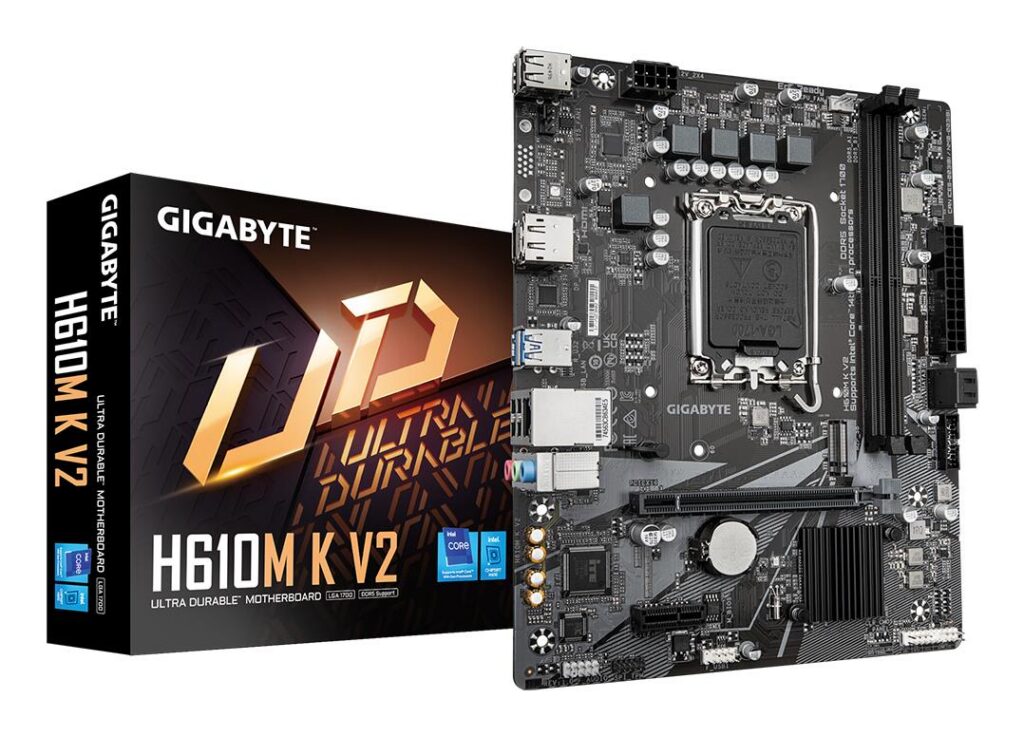 Emaplaat|GIGABYTE|Intel H610|LGA1700|Micro-ATX|Memory DDR5|Memory slots&...