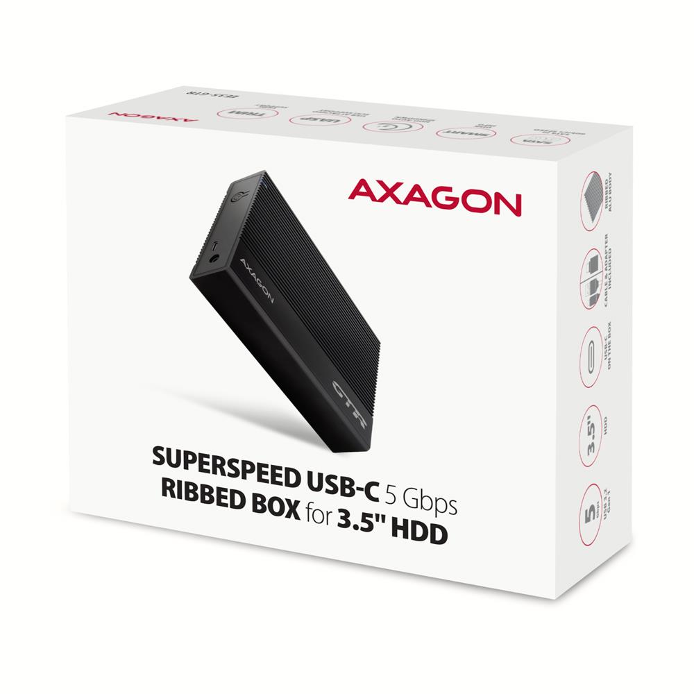 HDD ACC ENCLOSURE 3.5″/USB-C EE35-GTR AXAGON
