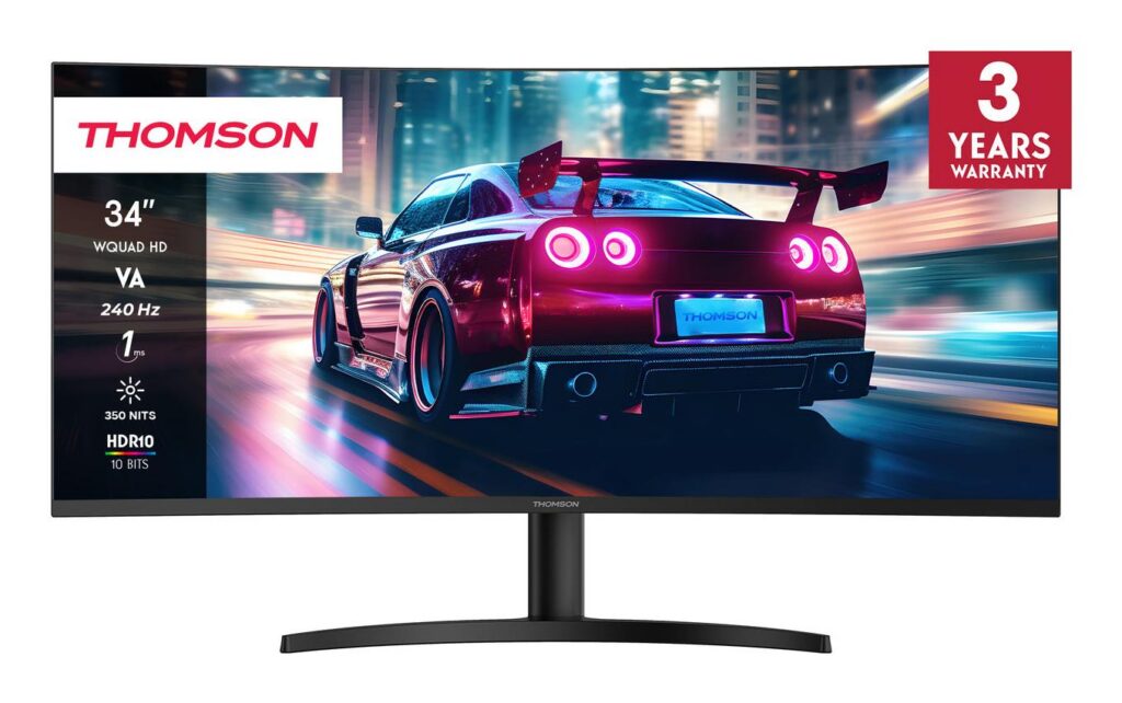 LCD Monitor|THOMSON|34 “|3440 x 1440 pixels|UltraWide Quad HD|LCD|...