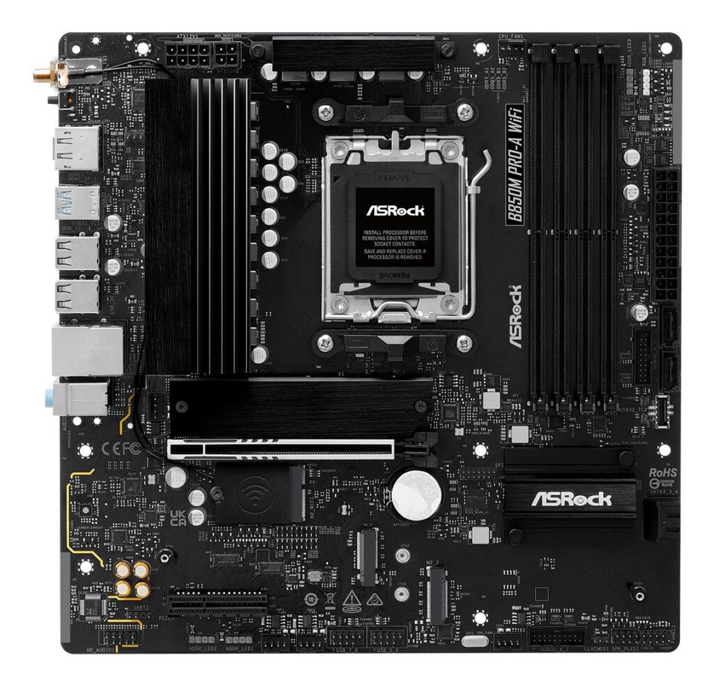 Emaplaat|ASROCK|1xPCI-Express 4.0 4x	|1xPCI-Express 5.0 16x|1xM.2|1xHDM&...
