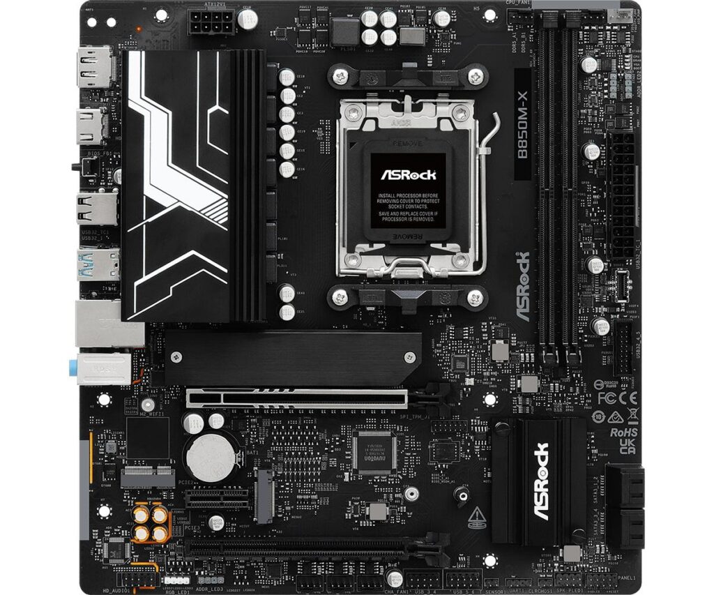 Emaplaat|ASROCK|AMD B850|SAM5|Micro-ATX|Memory DDR5|Memory slots 2|B850&...