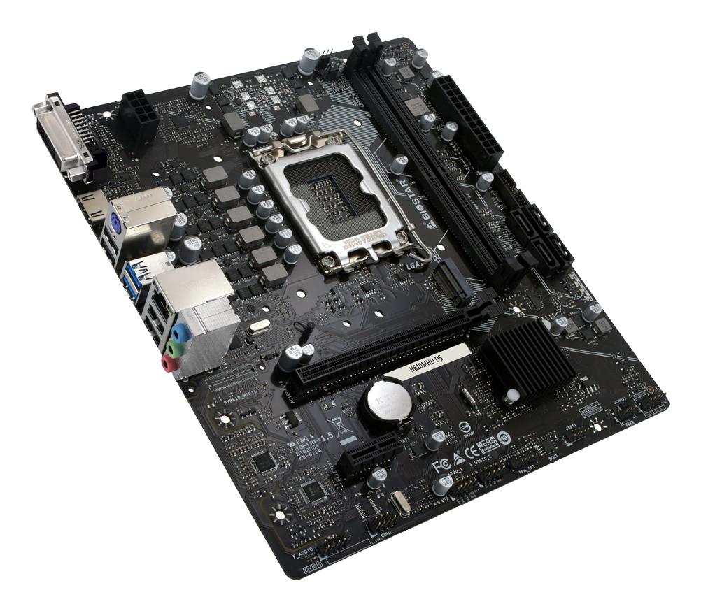 Emaplaat|BIOSTAR|H610MHD D5|Intel H610|LGA 1700|micro ATX|RAM DDR5-SDRA&...