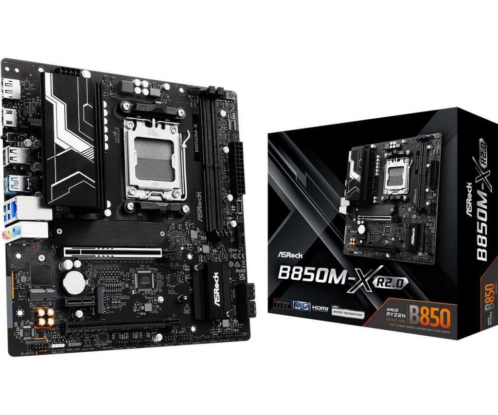 Emaplaat|ASROCK|AMD B850|SAM5|Micro-ATX|Memory DDR5|Memory slots 2|B850&...