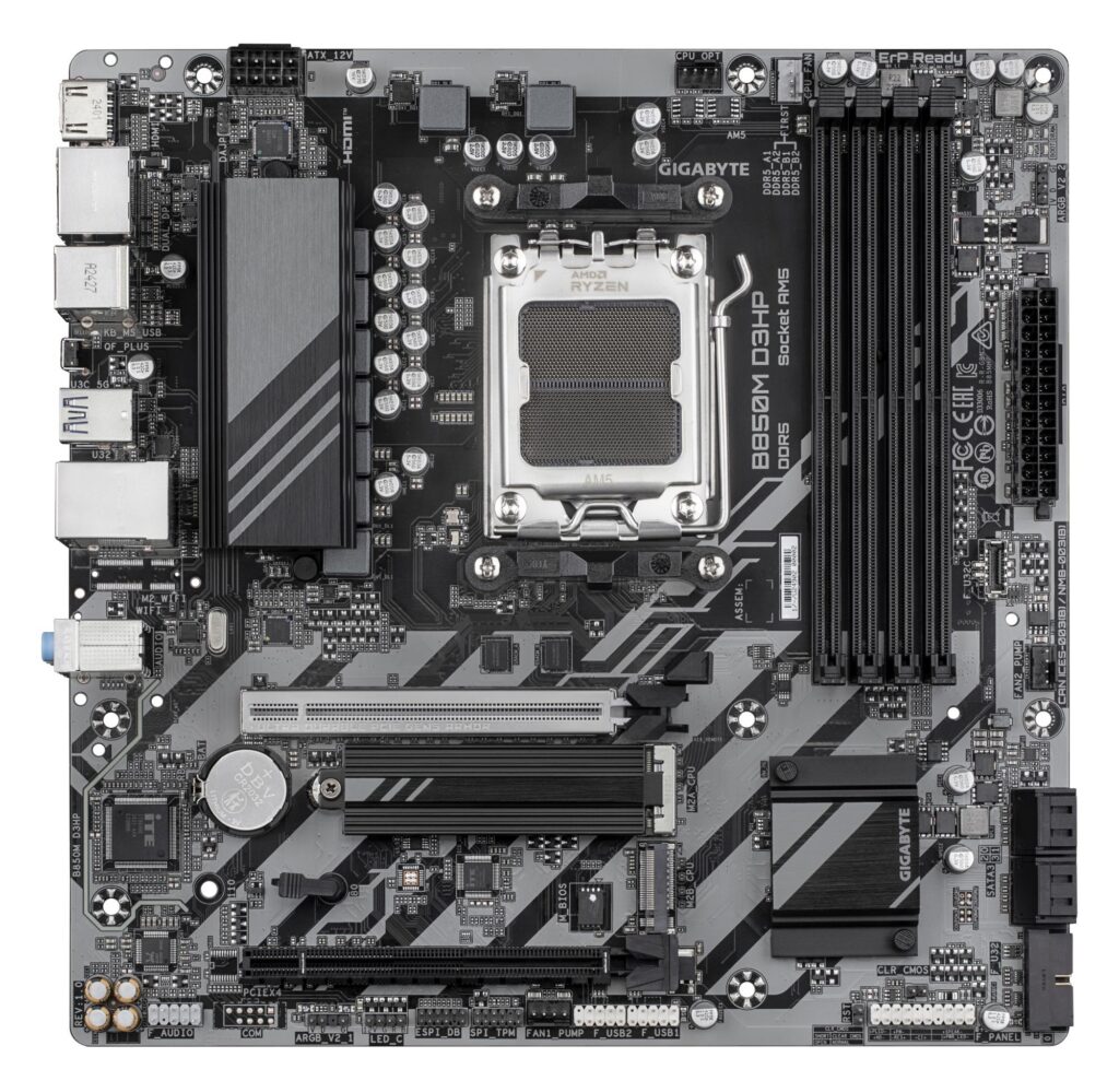 Emaplaat|GIGABYTE|AMD B850|Socket AM5|micro ATX|RAM DDR5-SDRAM|4xSlots|&...