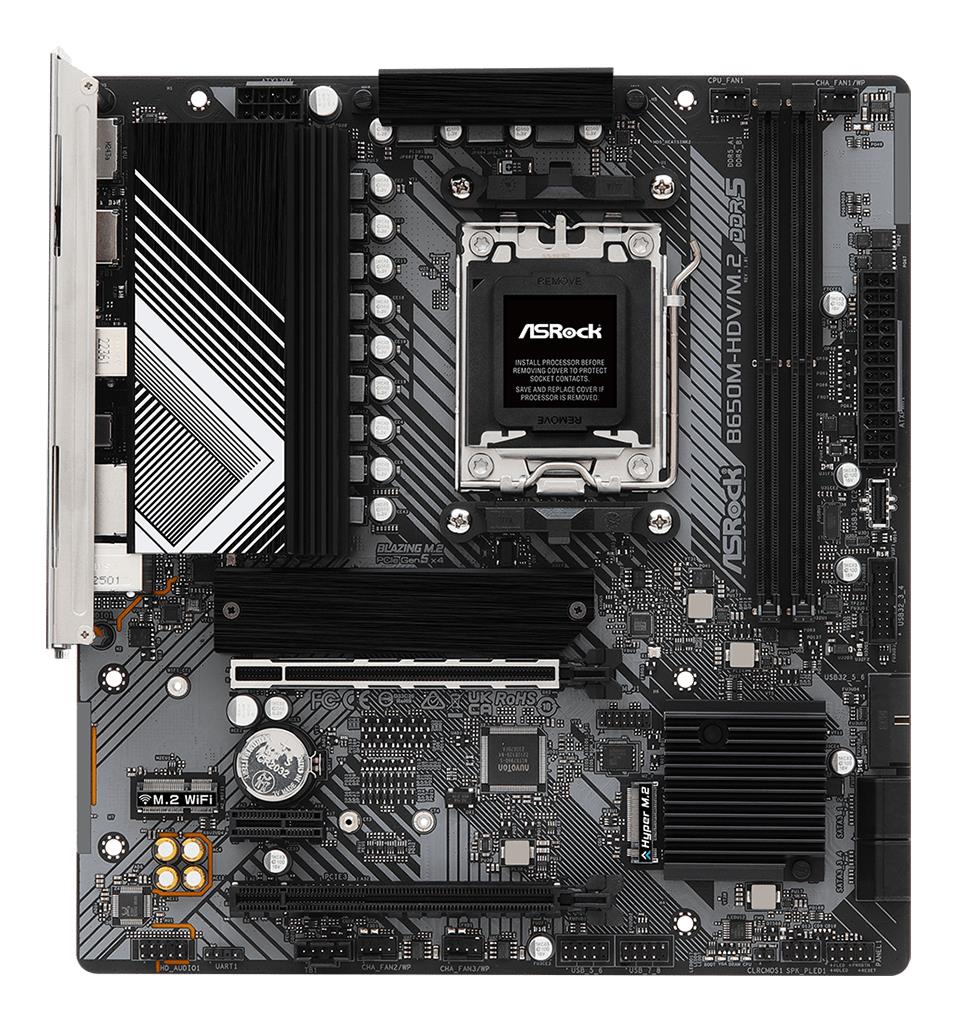 Emaplaat|ASROCK|AMD B650|SAM5|Micro-ATX|Memory DDR5|Memory slots 2|1xPC&...
