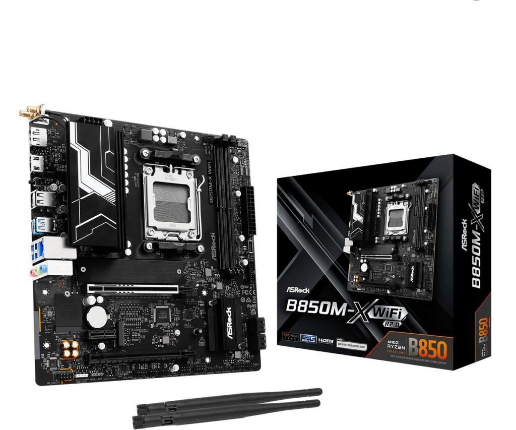 Emaplaat|ASROCK|AMD B850|SAM5|Micro-ATX|Memory DDR5|Memory slots 2|B850&...