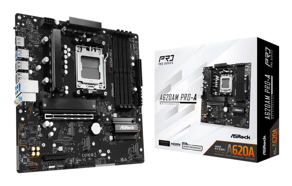 Emaplaat|ASROCK|AMD A620A|SAM5|Micro-ATX|Memory DDR5|Memory slots 4|A62&...