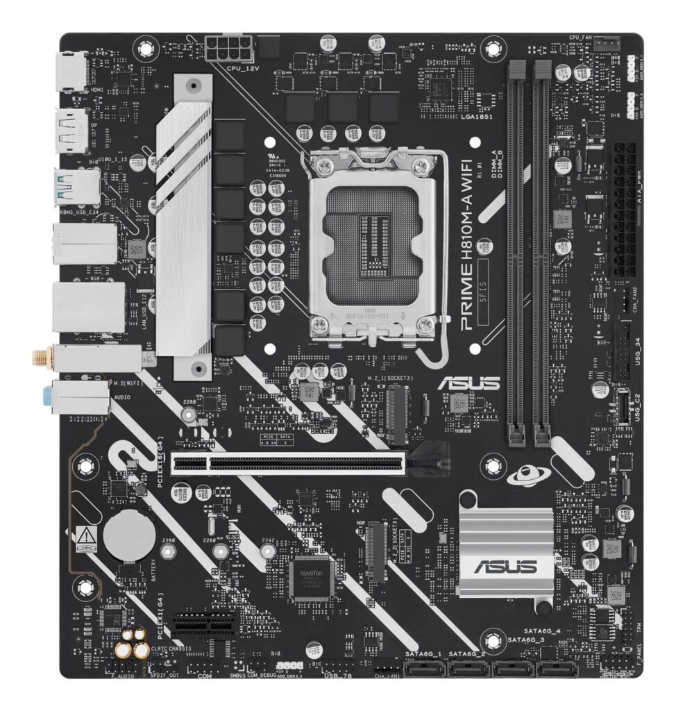 Emaplaat|ASUS|Intel H810|LGA1851|Micro-ATX|Memory DDR5|Memory slots 2|P&...
