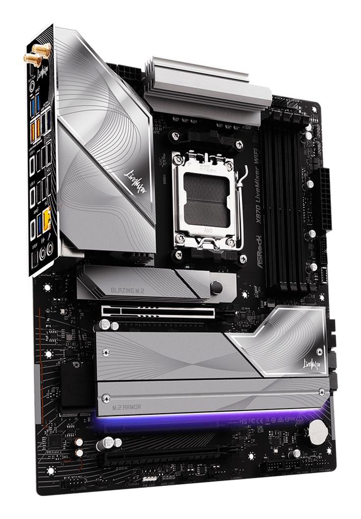 Emaplaat|ASROCK|AMD X870|Socket AM5|ATX|RAM DDR5-SDRAM|4xSlots|On-board&...
