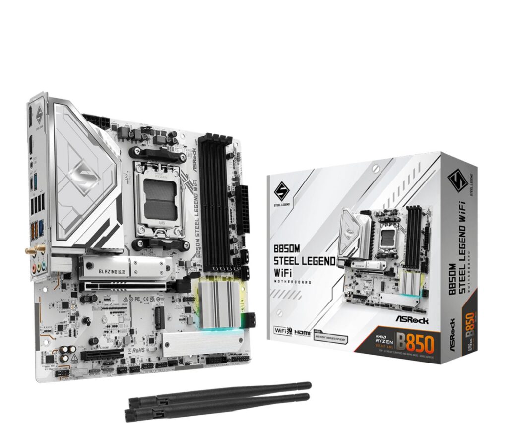Emaplaat|ASROCK|AMD B850|SAM5|Micro-ATX|Memory DDR5|Memory slots 4|4xPC&...